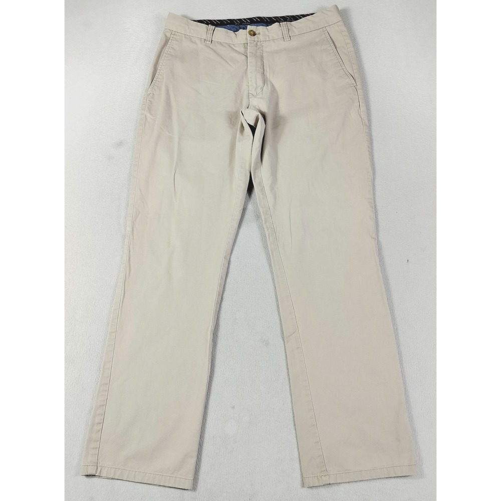 Jos. A. Bank 1905 Pants Men 34 Beige Stretch Chino Khakis Business Casual Office